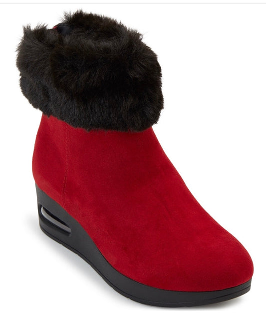 DKNY Botines Fur Frío Rojas