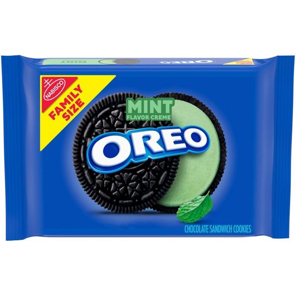 Oreo Mint Flavor Creme Chocolate Sandwich Cookies Family Size - 566 gr