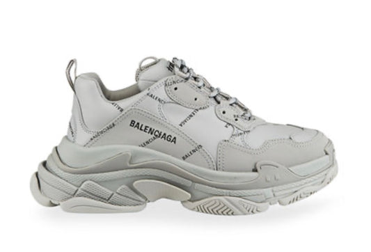 Balenciaga Triple S Hombre Tenis Grises Piel Falsa