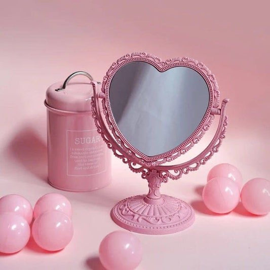 Espejo Corazón Vintage Para Maquillaje Turco 28 x 19 cm Diferentes colores