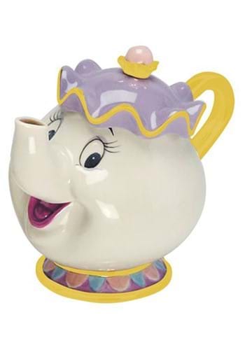 Sculpted Ceramic Disney Beauty and The Beast Mrs. Potts Teapot