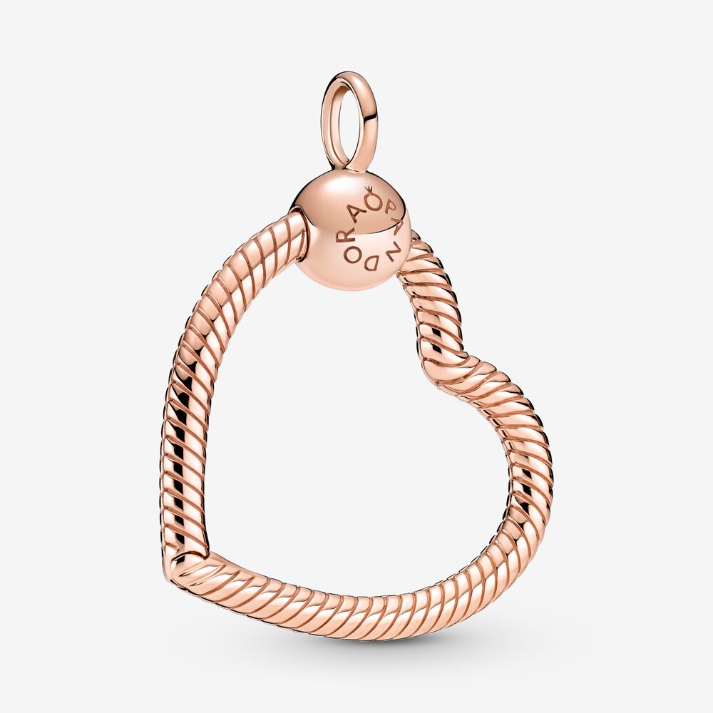 Heart Charm Pendant Rose Gold