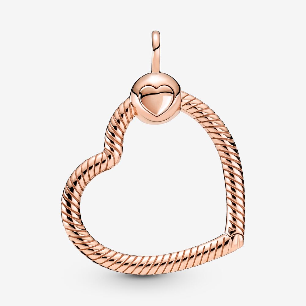 Heart Charm Pendant Rose Gold