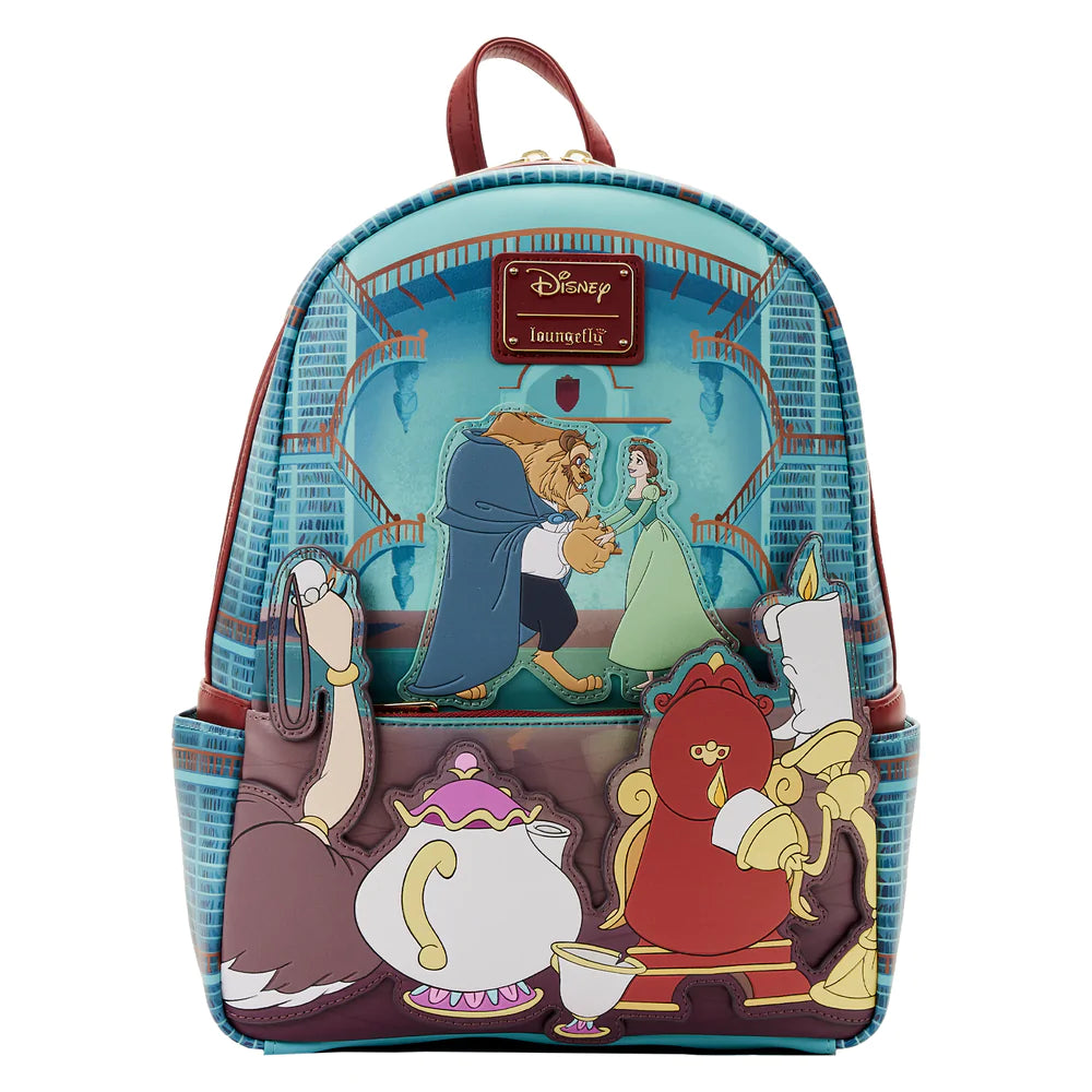 Beauty and the Beast Fireplace Scene Mini Backpack