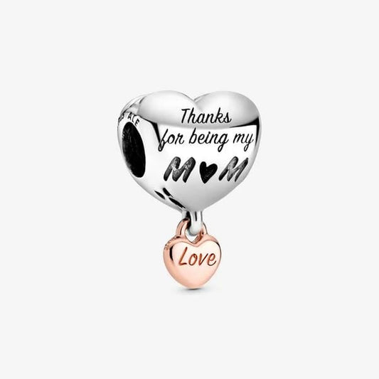 Love You Mom Heart Charm