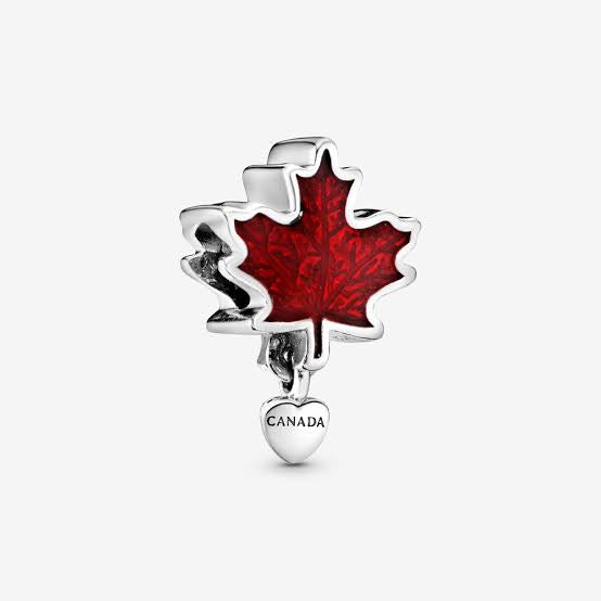 Pandora hoja de maple Canadá importado charm