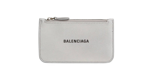Balenciaga Monedero Gris Piel