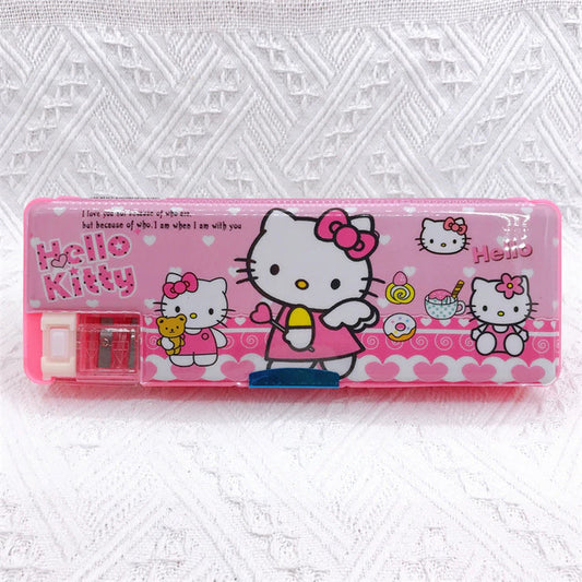 Estuche con dos espacios 23x8x3cm - Hello Kitty