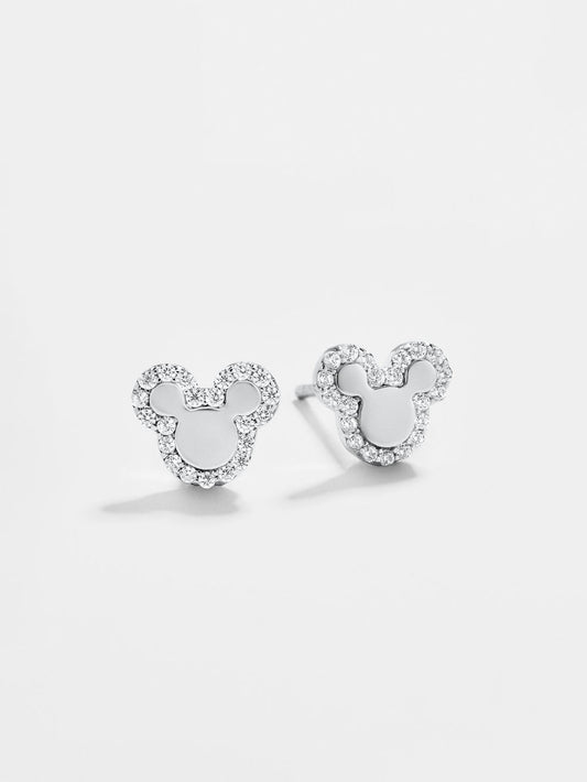 Disney Rhodium Plated Sterling Silver Studs