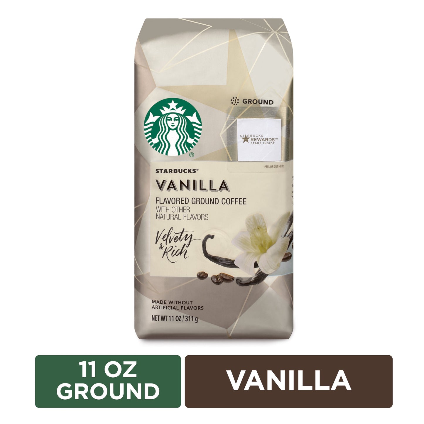 Starbucks Café Molido Con Saborizante Sin Sabores Artificiales 11oz - Vainilla
