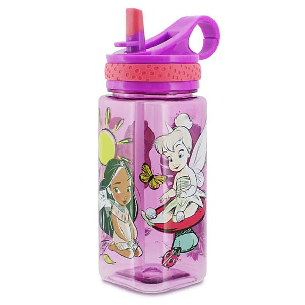 Botella de agua de la colección Disney Animators con pajita incorporada
