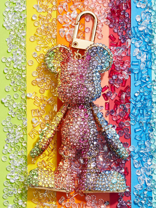 Mickey Mouse Disney Bag Charm: Rainbow Stripe