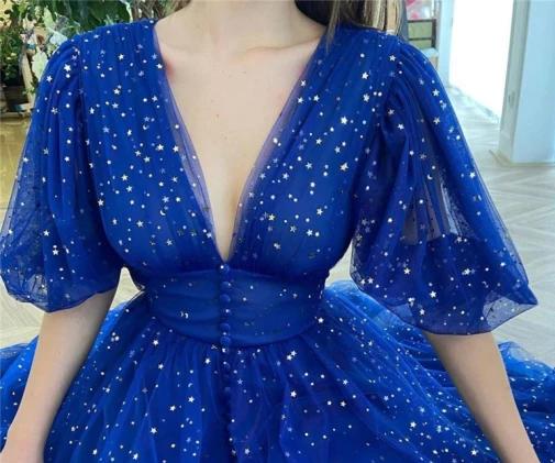 Maxi Vestido~ Estrellas Azul Marino