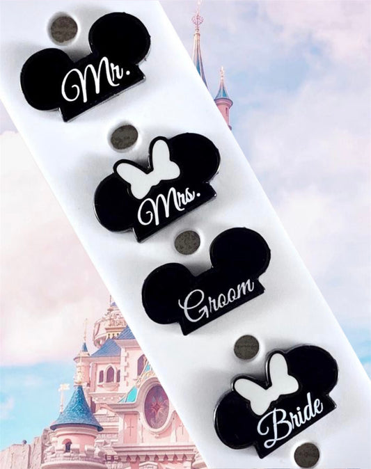 Mickey Minnie Bride & Groom Color a Elegir Smart Watch Charm