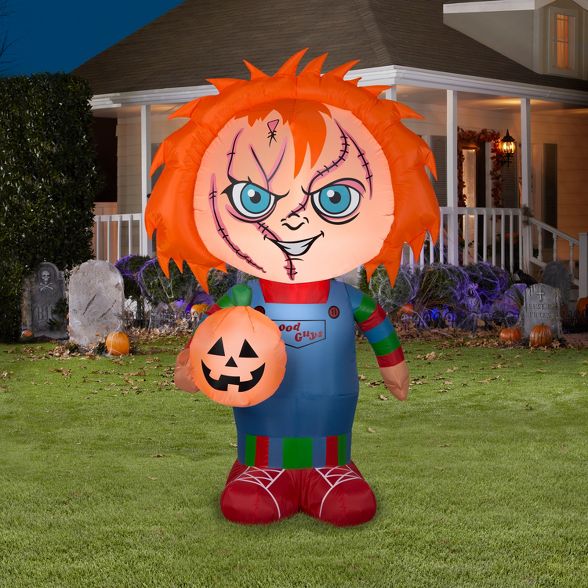 Chucky con Calabaza Inflable 1.52mts Halloween