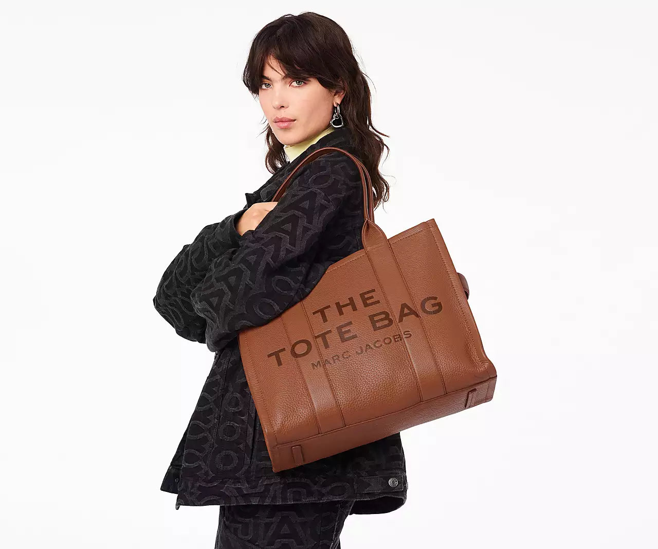 THE LEATHER LARGE TOTE BAG- Argan Oil