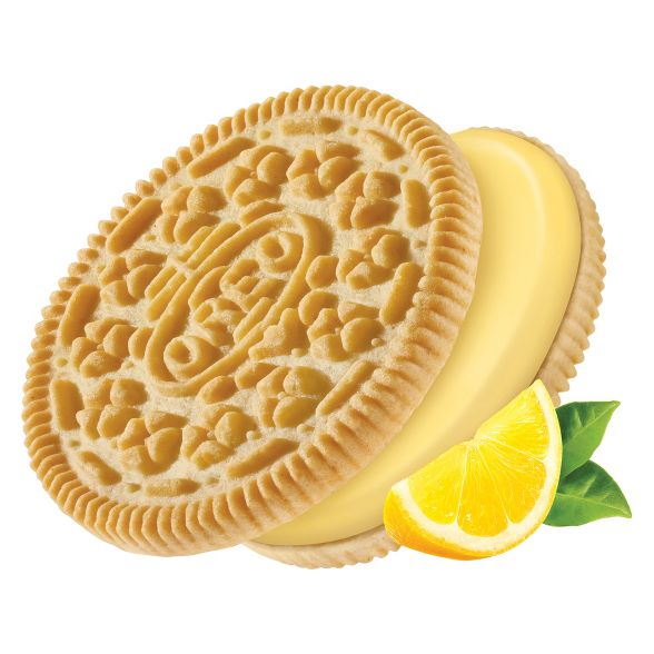 Oreo Lemon Flavor Creme Golden Sandwich Cookies Family Size - 566 gr