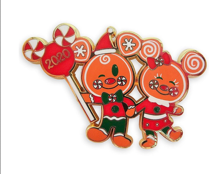 Mickey and Minnie Mouse Gingerbread Holiday 2020 Pin