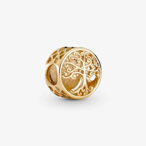 Openwork Family Roots Charm~ Gold