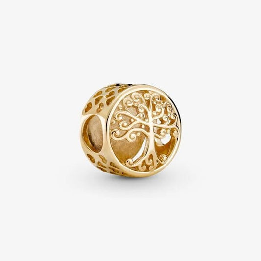 Openwork Family Roots Charm~ Gold