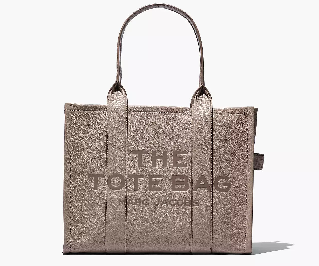 THE LEATHER LARGE TOTE BAG- Cement