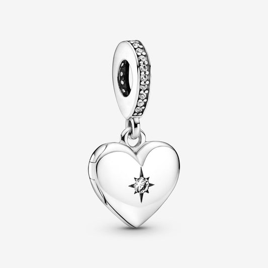 Openable Heart Locket Dangle Charm