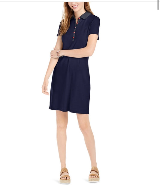 Tommy Hilfiger polo vestido azul