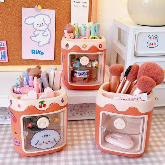 Almacenamiento Para Papeleria Con Stickers Decorativas Al Azar