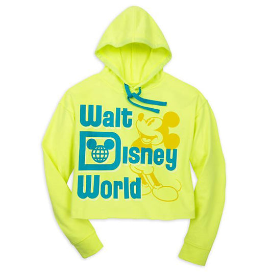 Sudadera con capucha de Mickey Mouse para mujer - Walt Disney World - Amarillo neón