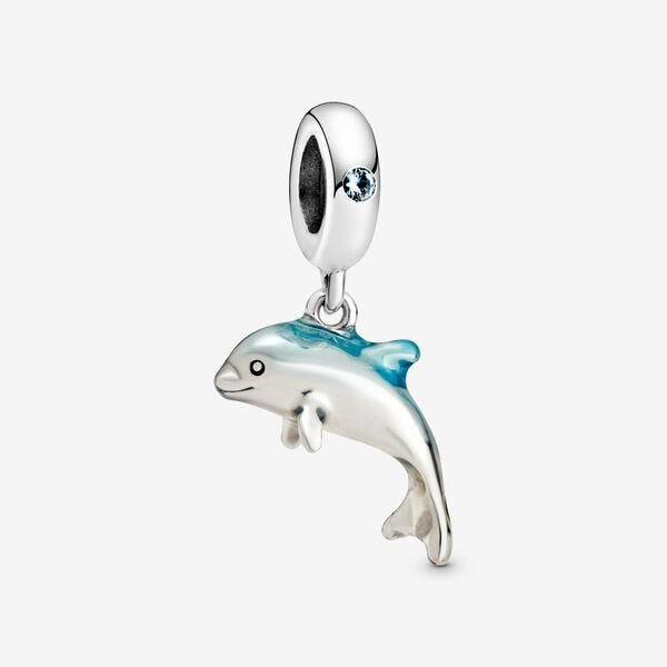 Shimmering Dolphin Dangle Charm