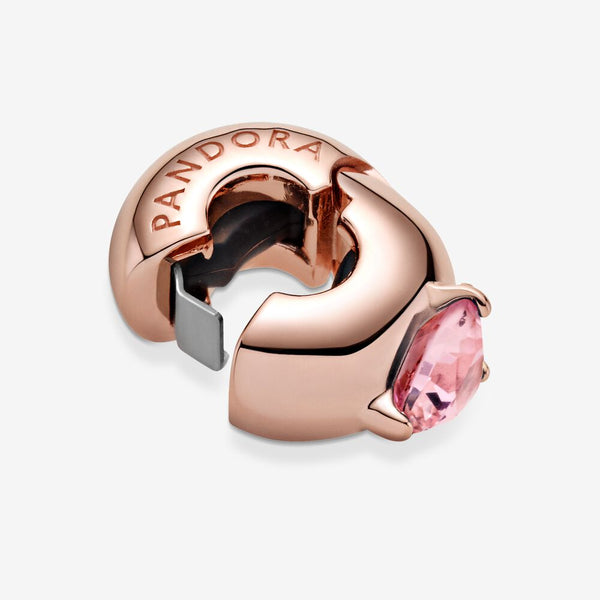 Pink Heart Solitaire Clip-Charm