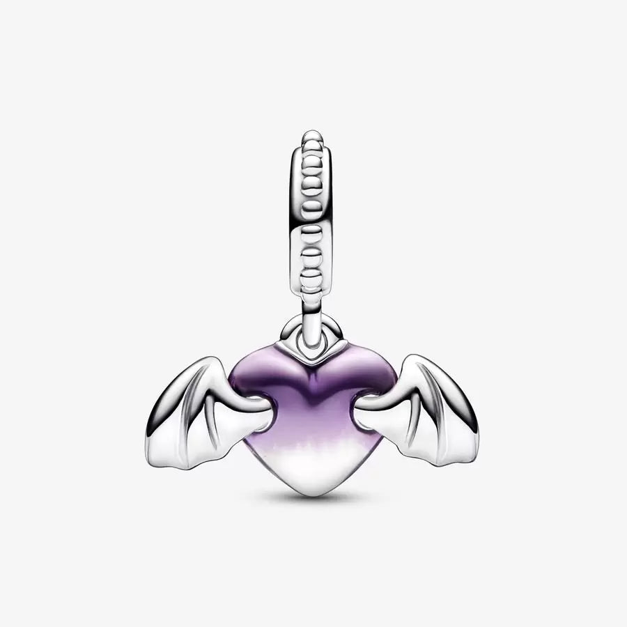 Vampire Winged Heart Dangle Charm