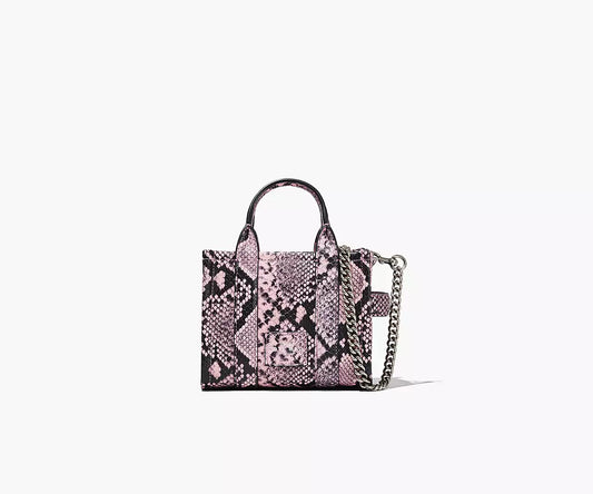 THE SNAKE-EMBOSSED MICRO TOTE BAG SALE PRICE- Pink