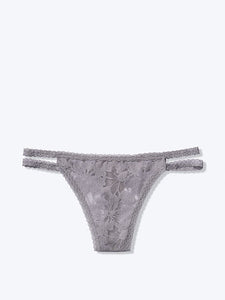Victorias Secret LACE STRAPPY THONG Grey
