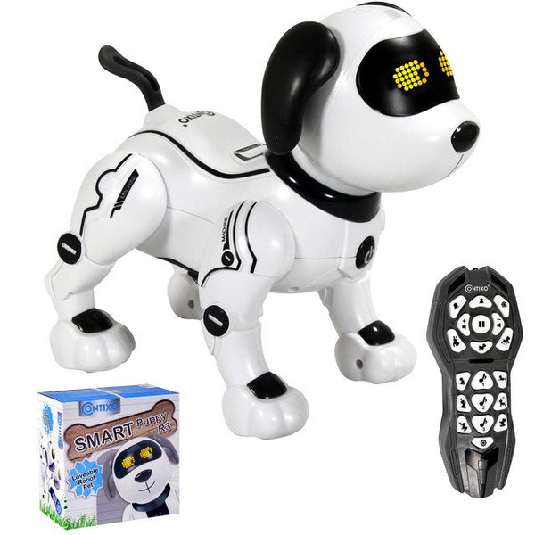 Contixo R3 Robot Dog, Walking Pet Robot Toy Robots para niños, Control remoto, Baile interactivo, Comandos de voz, RC Toy Dog para niños y niñas