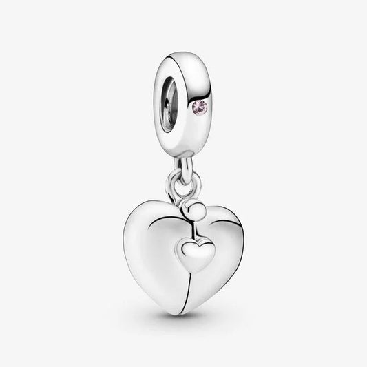 Family Heart Locket Dangle Charm