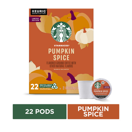 Starbucks K cup Café Pods Pumpkin Spice Flavored Light Roast 22 Piezas y 44 Piezas