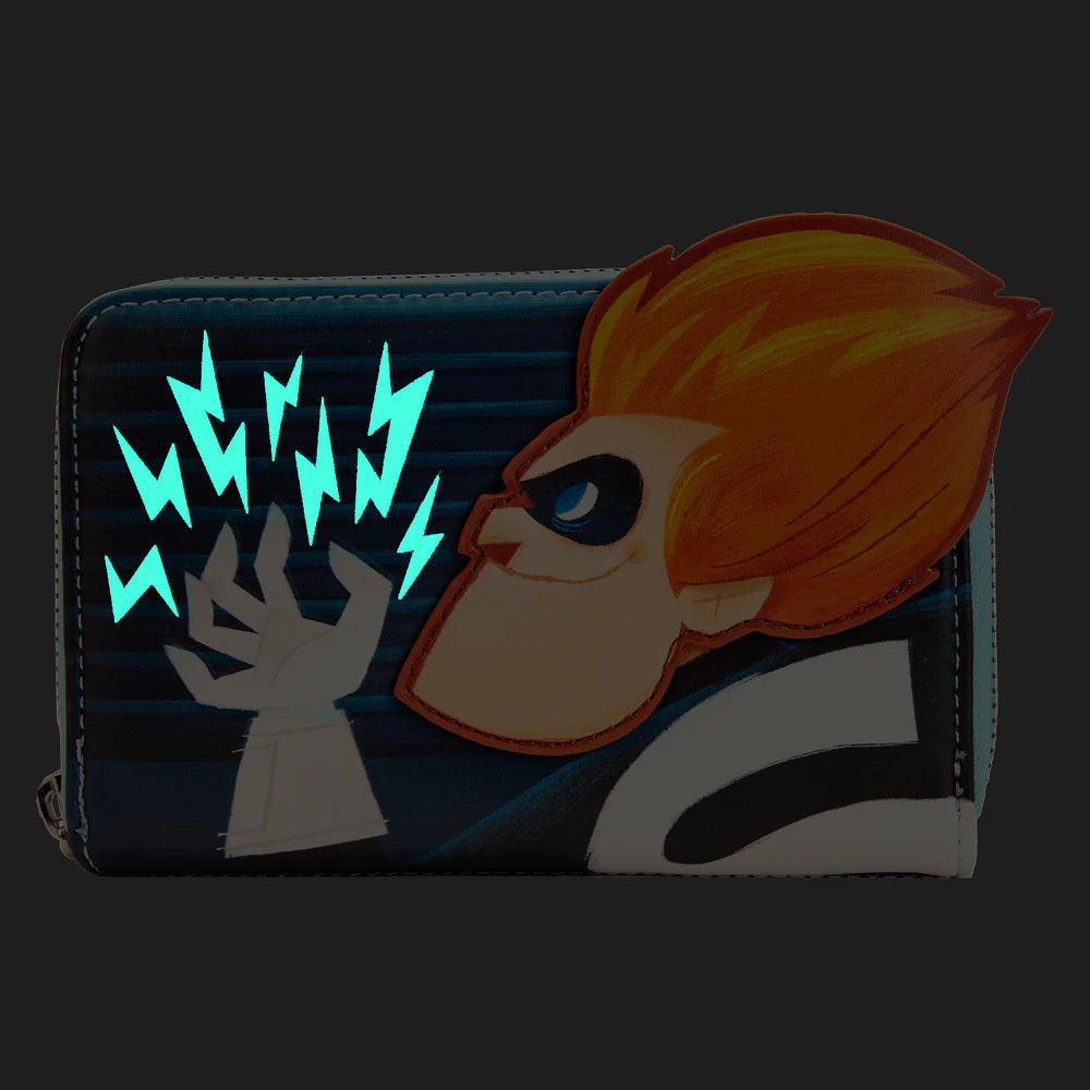 The Incredibles Syndrome Glow Zip Around Wallet