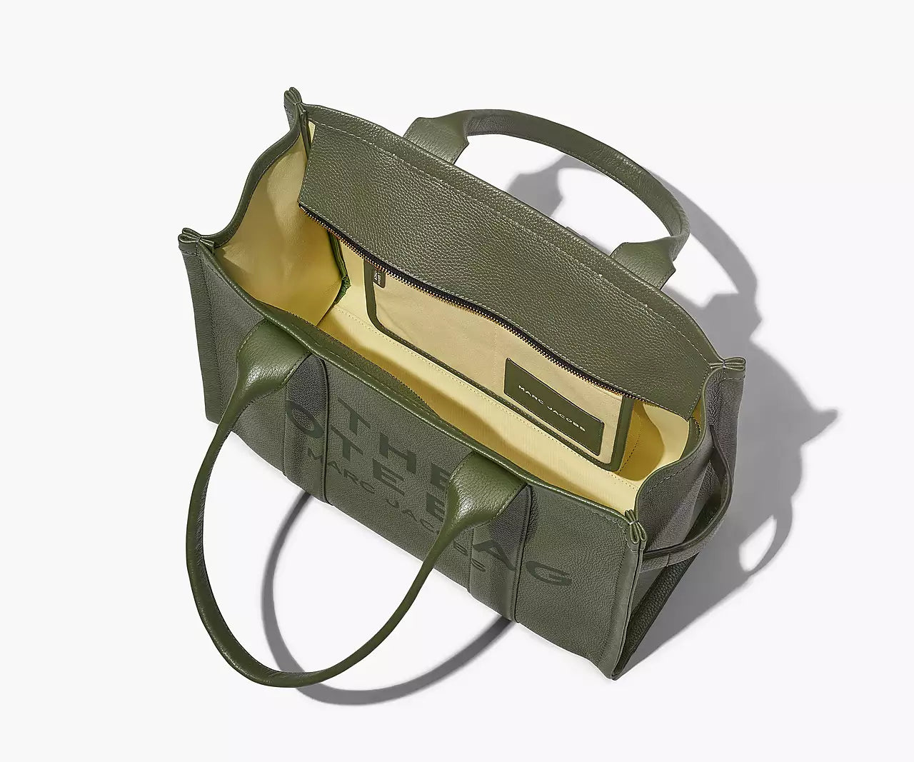 THE LEATHER LARGE TOTE BAG- Green