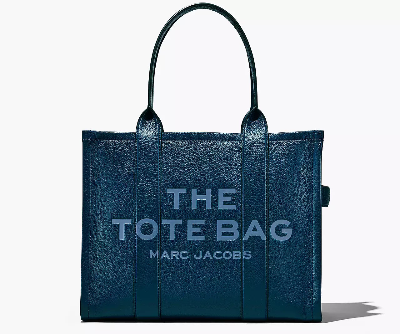 THE LEATHER LARGE TOTE BAG- Blue