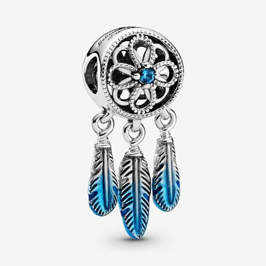 Blue Dreamcatcher Charm