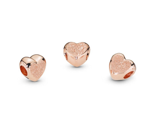 PANDORA ORO ROSA CORAZON CON BRILLANTES