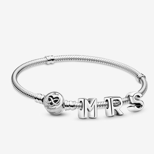 Mrs. Wife Charm Bracelet Set