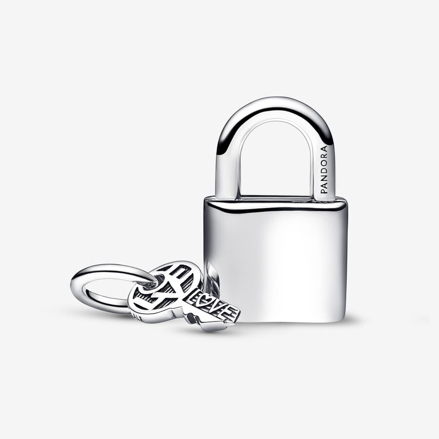 Padlock and Key Dangle Charm