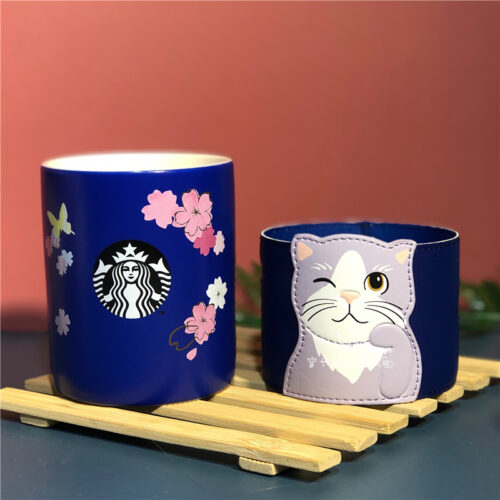 Set de Taza con Sujetador de Gato