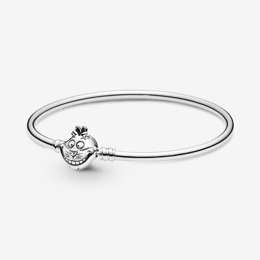 Disney Alice in Wonderland Cheshire Cat Clasp Pandora Moments Bangle