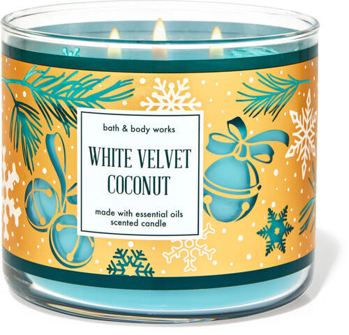 Bath & Body Works Vela Jumbo White Velvet Coconut