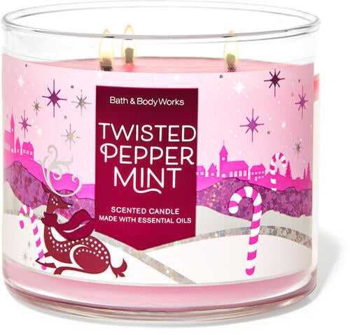 Bath & Body Works Vela Jumbo Twisted Pepper Mint
