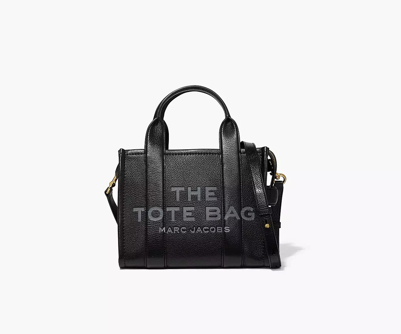 THE LEATHER MINI TOTE BAG- Black