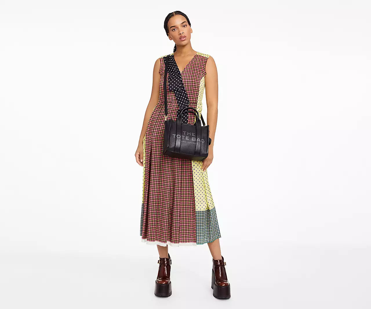 THE LEATHER MINI TOTE BAG- Black
